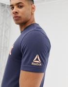 Reebok Crossfit Logo T-shirt In Navy