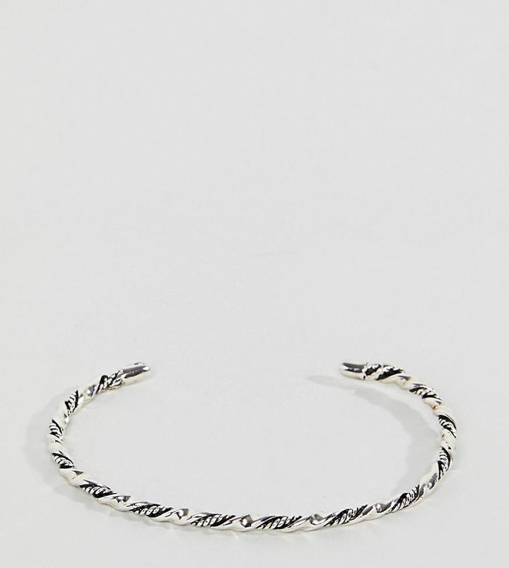 Designb Twisted Bangle In Sterling Silver Exclusive To Asos - Silver