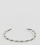Designb Twisted Bangle In Sterling Silver Exclusive To Asos - Silver