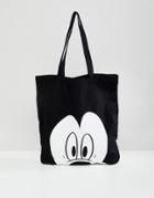 Bershka Mickey Mouse Shopper - Black