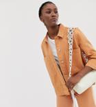 Weekday Denim Jacket In Tangerine Two-piece-orange