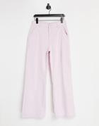 Cotton: On Long Straight Pant In Soft Orchid-brown