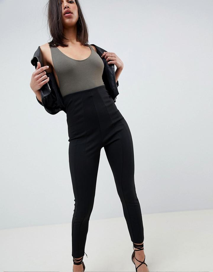 Asos Design Skinny Pants With Super High Waist - Black