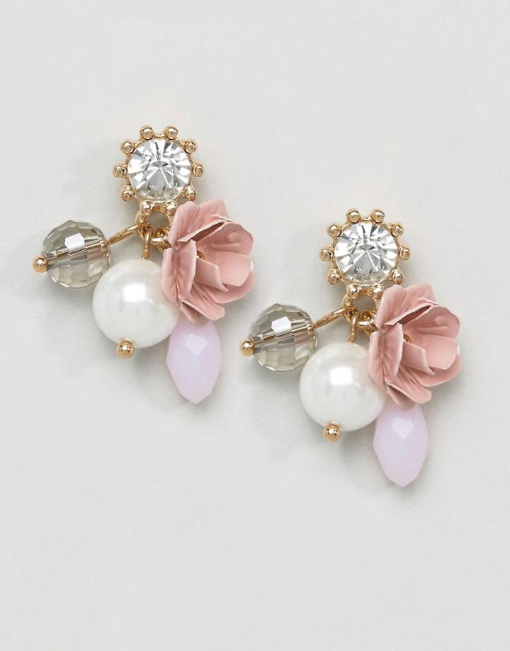 Aldo Fravia Floral Earrings - Pink