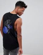 Le Breve Longline Drop Armhole Tank - Black