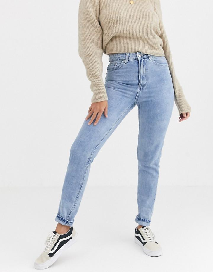 Vero Moda High Waist Mom Jeans Light Wash-blue