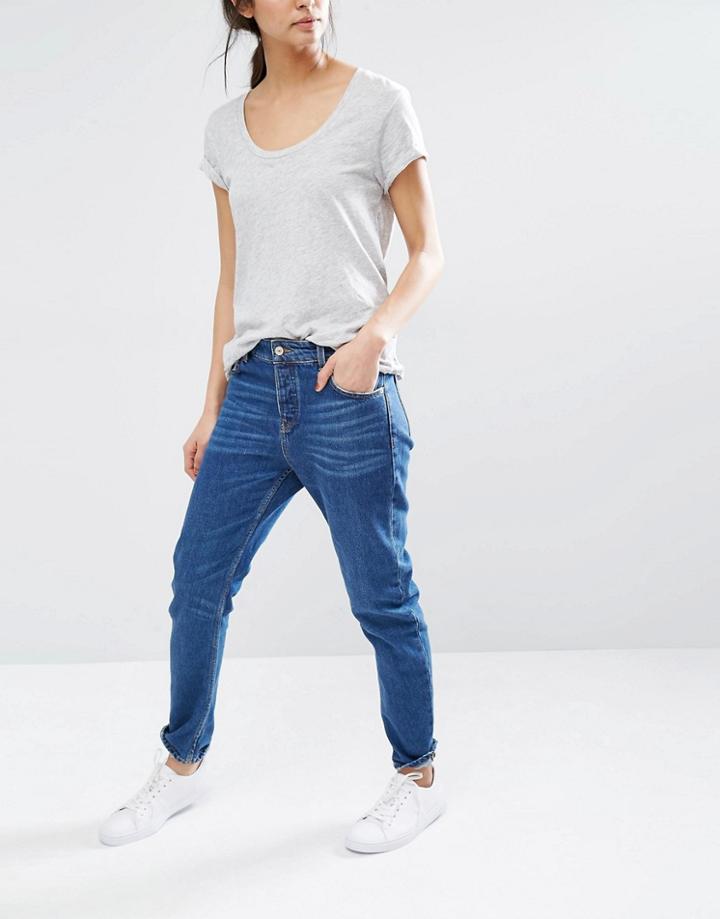 Mango Girlfriend Jean - Blue Wash