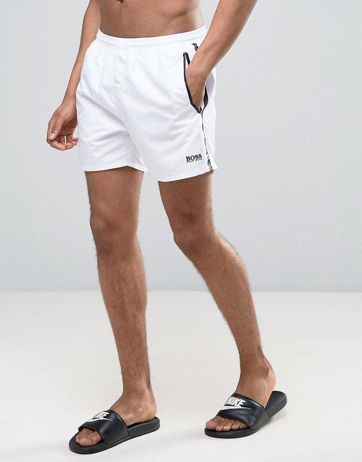 Boss By Hugo Boss Lightfish Swim Short In White - White