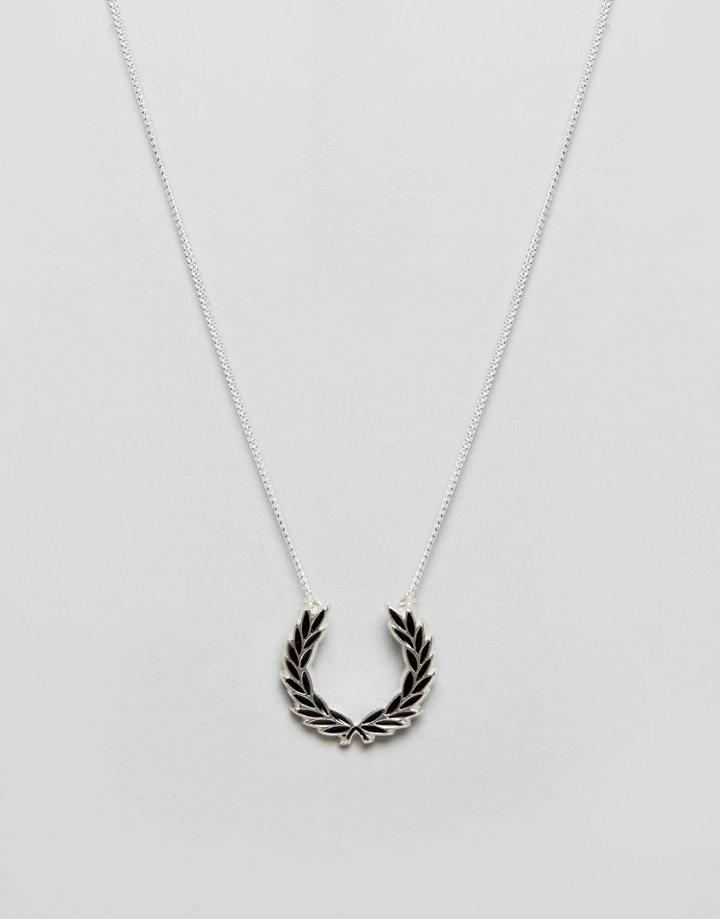 Fred Perry Laurel Wreath Necklace - Silver