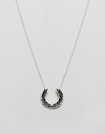 Fred Perry Laurel Wreath Necklace - Silver