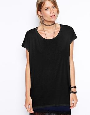 Asos Slouchy Rib Tank Top - Black