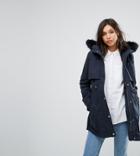 Parka London Classic Parka With Faux Fur Lined Hood Exclusive - Navy