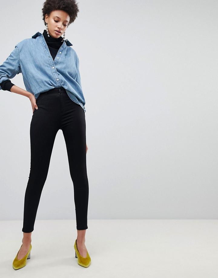 Stradivarius Basic Super High Waist Jegging - Black