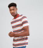 Asos Tall Relaxed T-shirt With Retro Stripe & Ringer - Multi