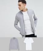 Asos Muscle Track Jacket And Muscle T Shirt Multipack - Multi