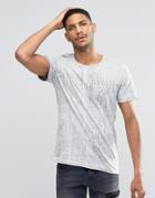 Only & Sons T-shirt Distressed Gray With O Neck - Red
