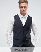Noak Super Skinny Suit Vest - Black