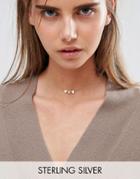 Asos Gold Plated Sterling Silver Bunting Choker Necklace - Gold
