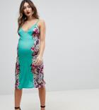 Bluebelle Maternity Cami Strap Midi Dress In Floral - Multi