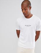 Selected Homme T-shirt With Brand Logo - White