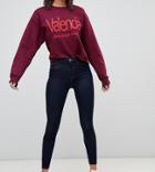 River Island Harper Skinny Jeans In Raw Wash - Blue