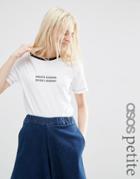 Asos Petite T-shirt With Cookin Good Lookin Print - Gray Marl