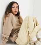 Collusion Unisex Sweatshirt In Light Brown