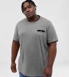 Duke King Size T-shirt With Jet Pocket In Gray Green - Green