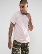 Mennace T-shirt In Pink With Embroidered Logo - Pink