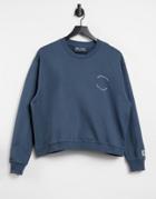 Asos 4505 Sweatshirt With Wellness Graphic In Organic Cotton-grey