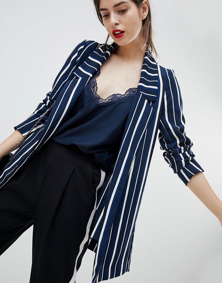 Stradivarius Stripe Soft Blazer - Multi