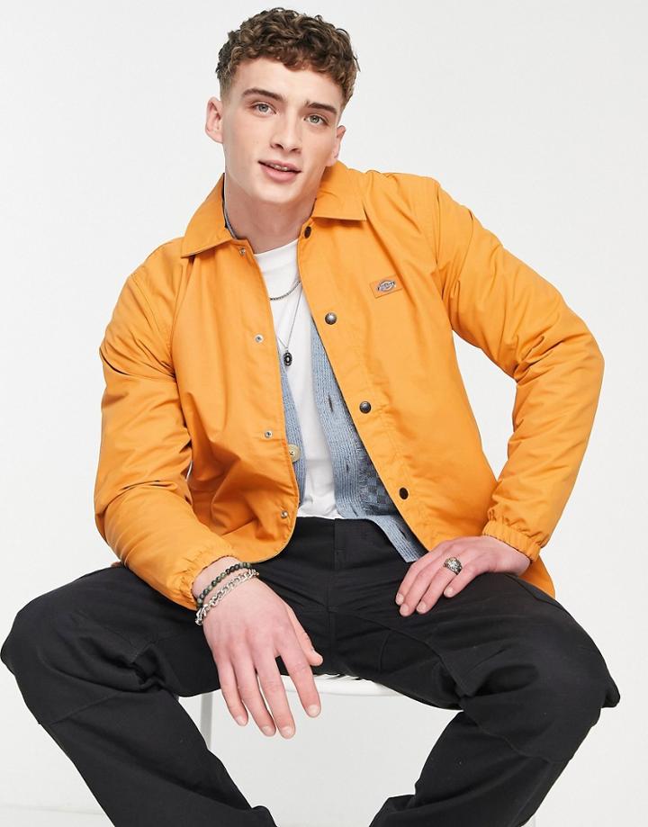 Dickies Oakport Coach Jacket In Rust-orange