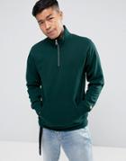Carhartt Wip Chase Neck Zip Regular Fit Sweatshirt - Green