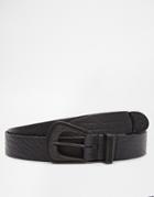 Asos Leather Belt With Western Buckle - Black