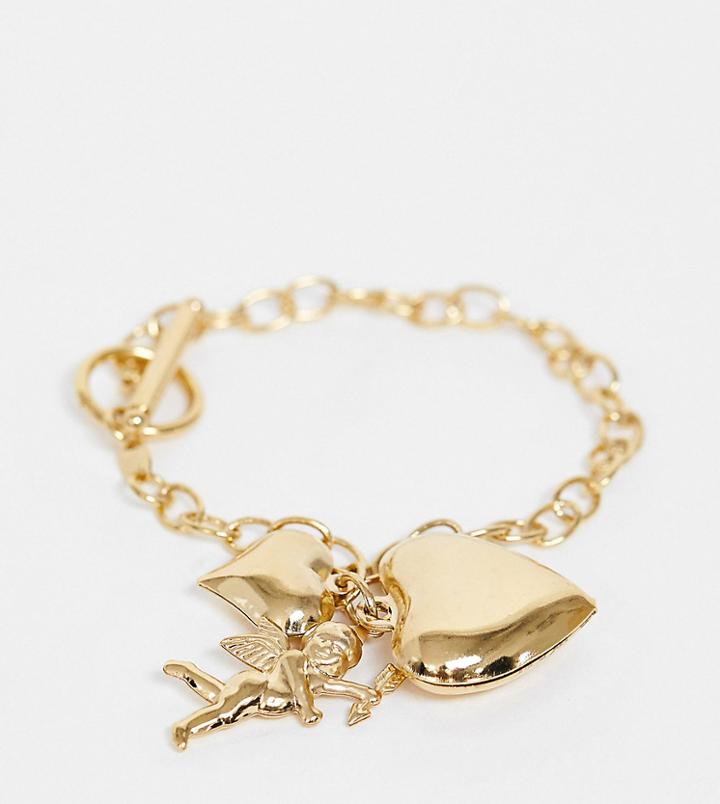 Image Gang Gold Filled Cherub Charm Bracelet