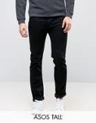 Asos Tall Slim Jeans In Black - Black