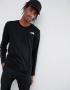 The North Face Long Sleeve Easy T-shirt In Black - Black