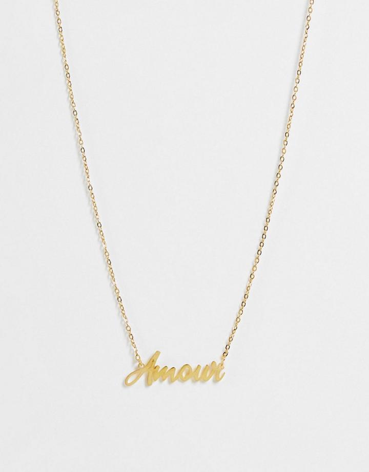 Designb Amour Necklace In Gold