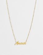 Designb Amour Necklace In Gold