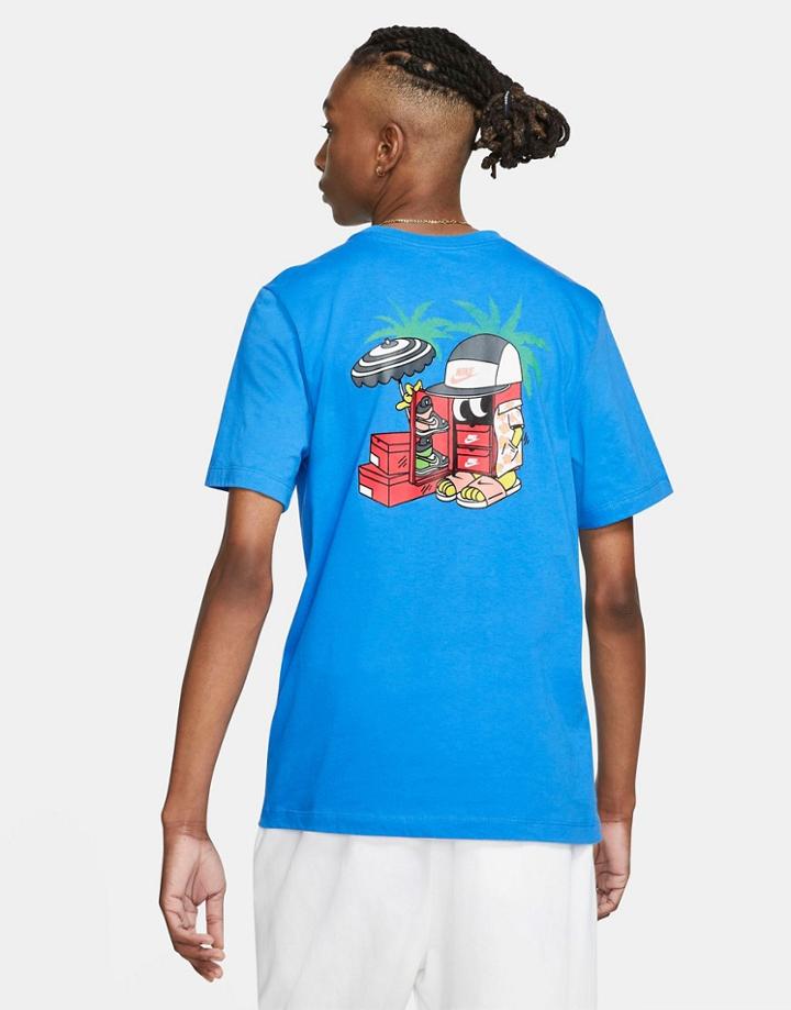 Nike Shoebox Graphic T-shirt In Blue-blues
