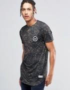 Hype T-shirt In Splat Camo - Black