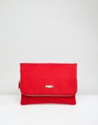 Faith Pring Foldover Clutch Bag - Red
