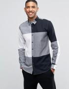 Lindbergh Shirt With Oversized Check - Black