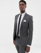 Only & Sons Skinny Suit Jacket-gray