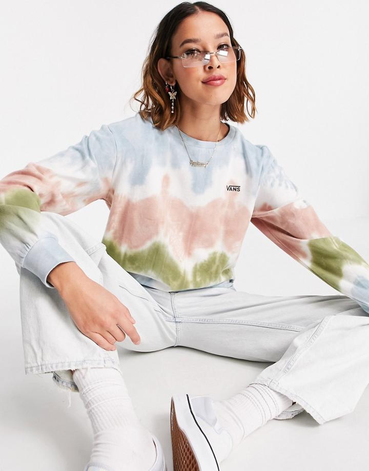 Vans Rue Boxy Long Sleeve T-shirt In Tie Dye-multi