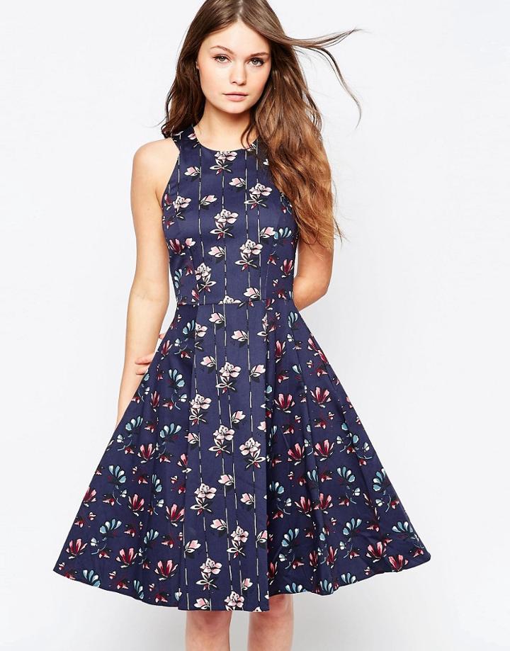 Closet Floral A-line Dress