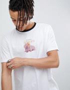 Asos Design Dumbo Relaxed T-shirt With Contrast Ringer - White