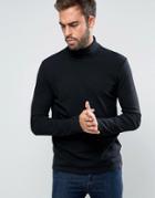 Lee Regular Fit Roll Neck Sweater - Black