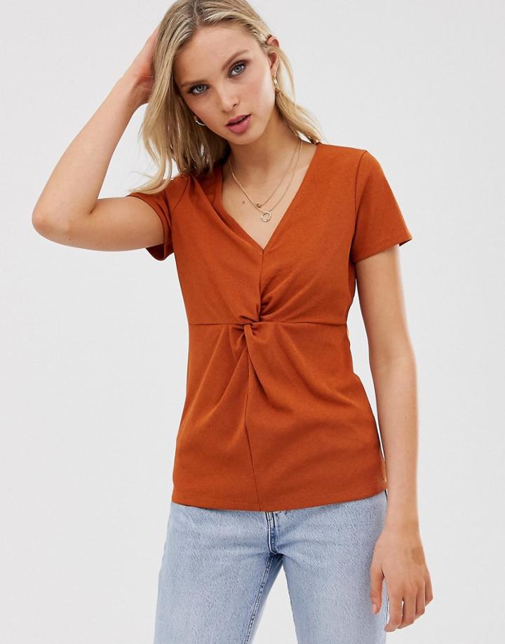 Y.a.s V Neck Top-orange