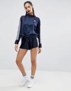Adidas Originals Adicolor Deluxe Pleated Mini Shorts - Blue